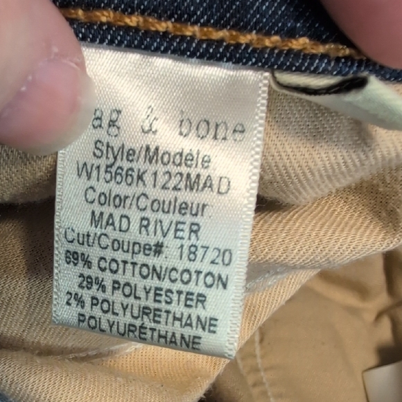 Rag & Bone 10 Inch Ankle Skinny Jeans Raw Hem in Mad River - Picture 13 of 14